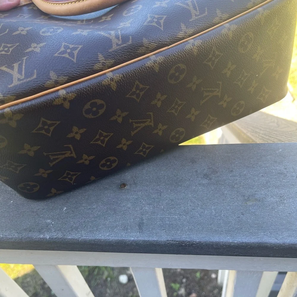 Louis Vuitton Brown Monogram Top-Handle Satchel with Tan Trim - Picture 5 of 7